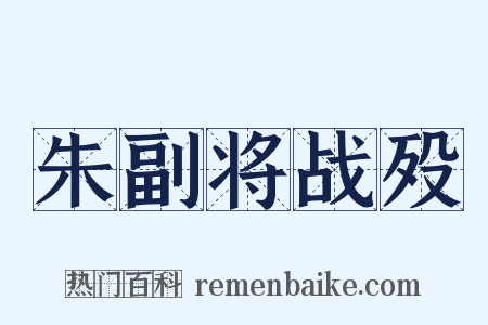 朱副将战殁是什么意思的图片